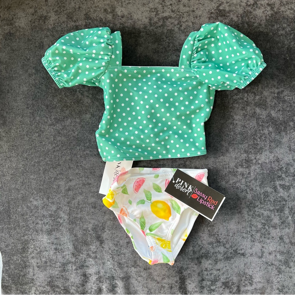 NWT Pink Desert Toddlers Bikini Size 3T